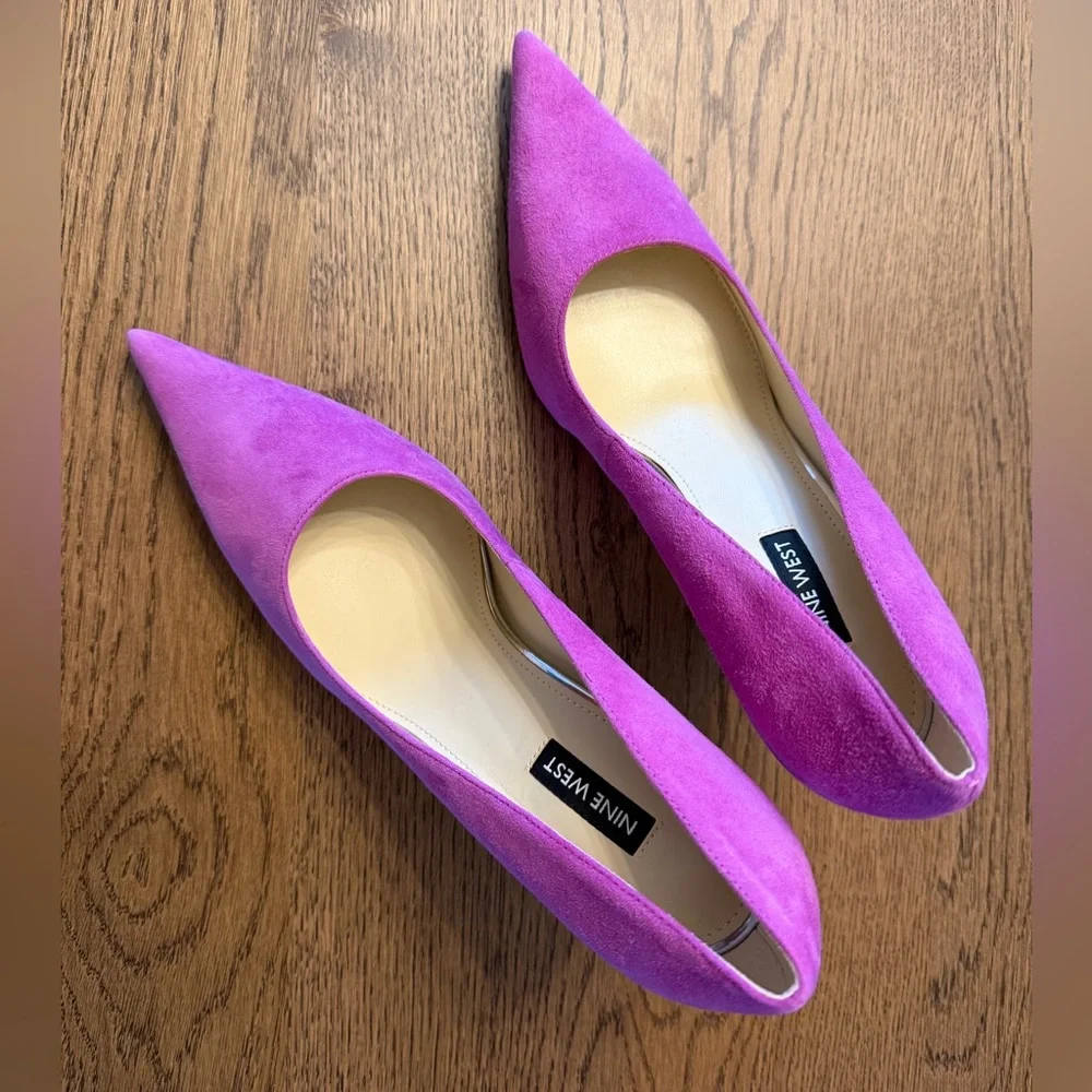 Nine West Gemmha Leather Pointy Toe Pumps 8 - Picture 6 of 6